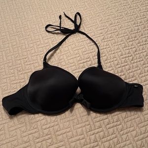 Padded black bikini top
